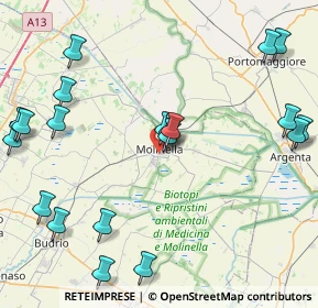 Mappa Via Montello, 40062 Molinella BO, Italia (10.653)
