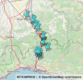 Mappa A7 Milano - Genova, 16019 Ronco Scrivia GE, Italia (10.30267)