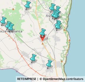 Mappa Piazza Castello, 73031 Alessano LE, Italia (5.54067)