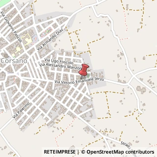 Mappa Via V. Emanuele III, 139, 73033 Corsano, Lecce (Puglia)