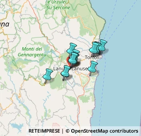 Mappa Via Costa e Cocco, 08045 Lanusei NU, Italia (6.95357)