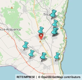 Mappa Via Tagliamento, 73031 Alessano LE, Italia (3.72583)