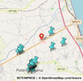 Mappa Strada Regina SP571 Km 3, 62018 Potenza Picena MC, Italia (2.705)