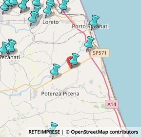 Mappa Strada Regina SP571 Km 3, 62018 Potenza Picena MC, Italia (6.874)