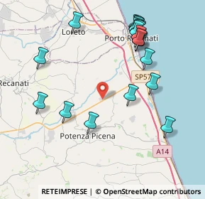 Mappa Strada Regina SP571 Km 3, 62018 Potenza Picena MC, Italia (4.696)