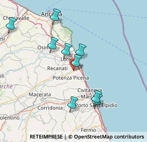 Mappa Strada Regina SP571 Km 3, 62018 Potenza Picena MC, Italia (23.92818)