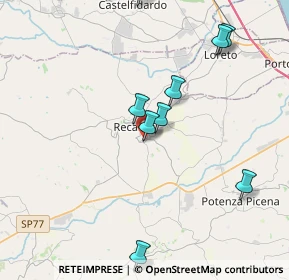 Mappa Via Sauro Nazario, 62019 Recanati MC, Italia (5.66462)