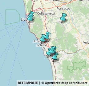 Mappa 57016 Rosignano Marittimo LI, Italia (11.93308)