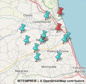 Mappa Piazzale A. da Recanati, 62019 Recanati MC, Italia (6.75667)