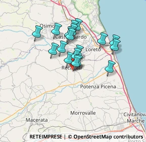 Mappa Piazzale A. da Recanati, 62019 Recanati MC, Italia (5.73611)
