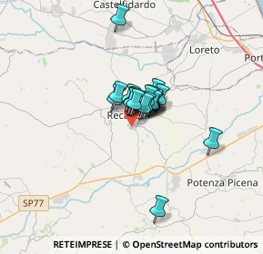 Mappa Piazzale A. da Recanati, 62019 Recanati MC, Italia (1.765)