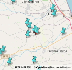 Mappa Via A. Bettini, 62019 Recanati MC, Italia (5.73375)