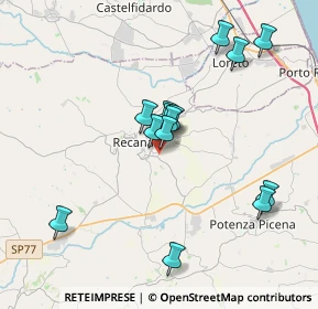 Mappa Via A. Bettini, 62019 Recanati MC, Italia (3.47286)