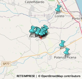 Mappa Via A. Bettini, 62019 Recanati MC, Italia (1.6235)