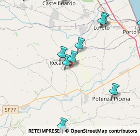 Mappa Via A. Bettini, 62019 Recanati MC, Italia (5.50923)