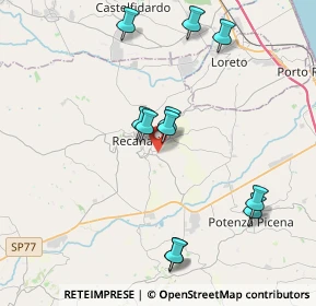Mappa Via A. Bettini, 62019 Recanati MC, Italia (4.08818)
