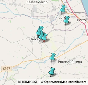 Mappa Via A. Bettini, 62019 Recanati MC, Italia (3.3075)