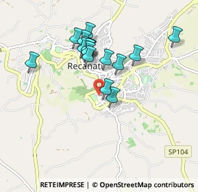 Mappa Via Giacomo Leopardi, 62019 Recanati MC, Italia (0.83353)