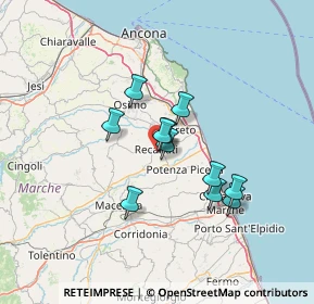 Mappa Viale Colle dell'Infinito, 62019 Recanati MC, Italia (10.35818)