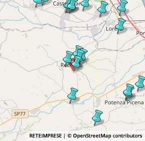 Mappa Viale Colle dell'Infinito, 62019 Recanati MC, Italia (5.1945)