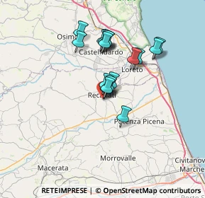 Mappa Viale Colle dell'Infinito, 62019 Recanati MC, Italia (5.6)