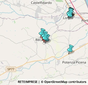 Mappa Via Ettore Leopardi, 62019 Recanati MC, Italia (4.08909)