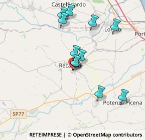 Mappa Via Passero Solitario, 62019 Recanati MC, Italia (3.59636)