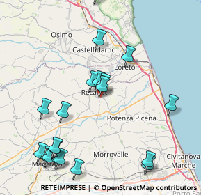 Mappa Piazzale Falcone e Borsellino, 62019 Recanati MC, Italia (9.9505)