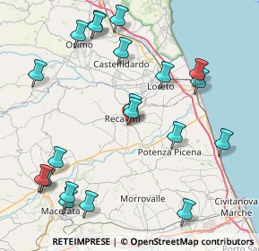 Mappa Piazzale Falcone e Borsellino, 62019 Recanati MC, Italia (10.137)