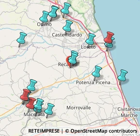 Mappa Via Giovan Fulvio Angelita, 62019 Recanati MC, Italia (10.0915)