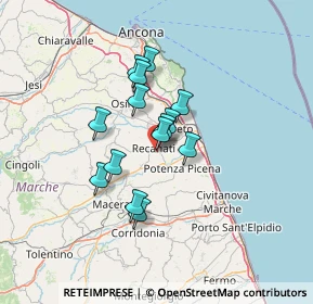 Mappa Via Giovan Fulvio Angelita, 62019 Recanati MC, Italia (9.95643)