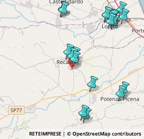 Mappa Via Alcide De Gasperi, 62019 Recanati MC, Italia (5.13)