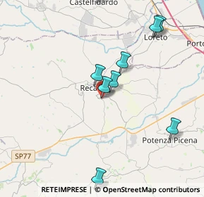 Mappa Via Giovan Fulvio Angelita, 62019 Recanati MC, Italia (5.70692)