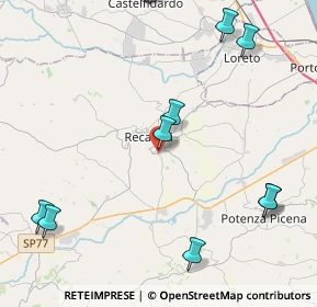 Mappa Via Alcide De Gasperi, 62019 Recanati MC, Italia (7.07947)