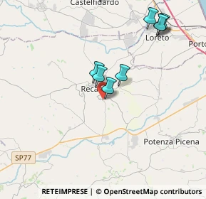 Mappa Via Alcide De Gasperi, 62019 Recanati MC, Italia (5.55417)