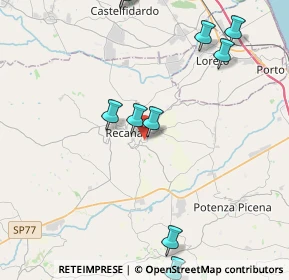 Mappa Via Martiri di Spagna, 62019 Recanati MC, Italia (5.77167)