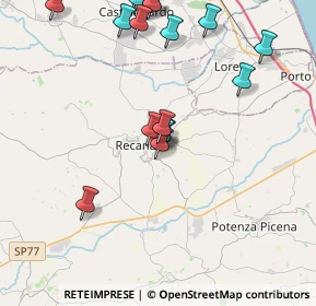 Mappa Via Martiri di Spagna, 62019 Recanati MC, Italia (5.101)