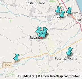 Mappa Via Martiri di Spagna, 62019 Recanati MC, Italia (3.21308)