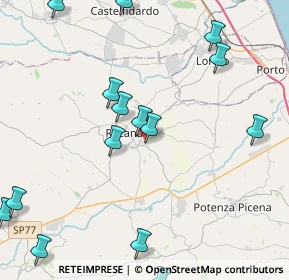 Mappa Via Martiri di Spagna, 62019 Recanati MC, Italia (5.67313)