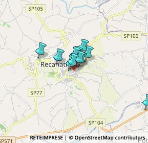 Mappa Viale Moro, 62019 Recanati MC, Italia (1.02455)