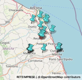 Mappa SP 104, 62019 Recanati MC, Italia (11.275)