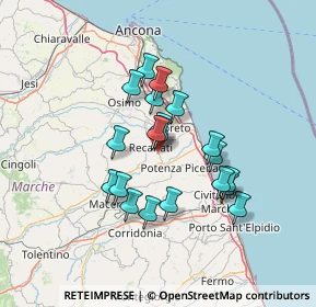 Mappa SP 104, 62019 Recanati MC, Italia (11.393)