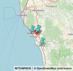 Mappa Via Caduti di Nassiriya, 57016 Rosignano Marittimo LI, Italia (32.8205)