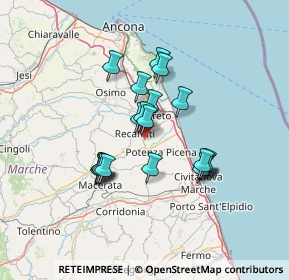 Mappa Contrada San't Agostino, 62019 Recanati MC, Italia (11.3265)