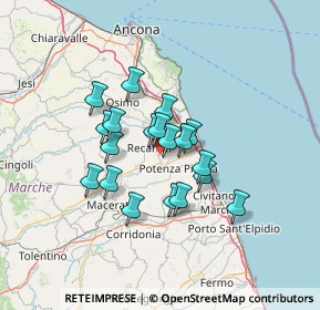 Mappa Contrada San't Agostino, 62019 Recanati MC, Italia (10.32211)