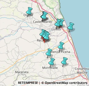 Mappa Contrada San Pietro, 62019 Recanati MC, Italia (6.29375)