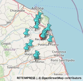 Mappa Contrada San Pietro, 62019 Recanati MC, Italia (9.98357)