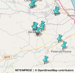 Mappa Via Ugo la Malfa, 62019 Recanati MC, Italia (3.72231)