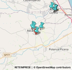 Mappa Via Ugo la Malfa, 62019 Recanati MC, Italia (5.52667)