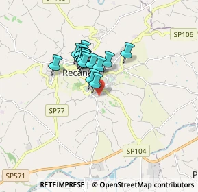 Mappa Via Ugo la Malfa, 62019 Recanati MC, Italia (1.23235)